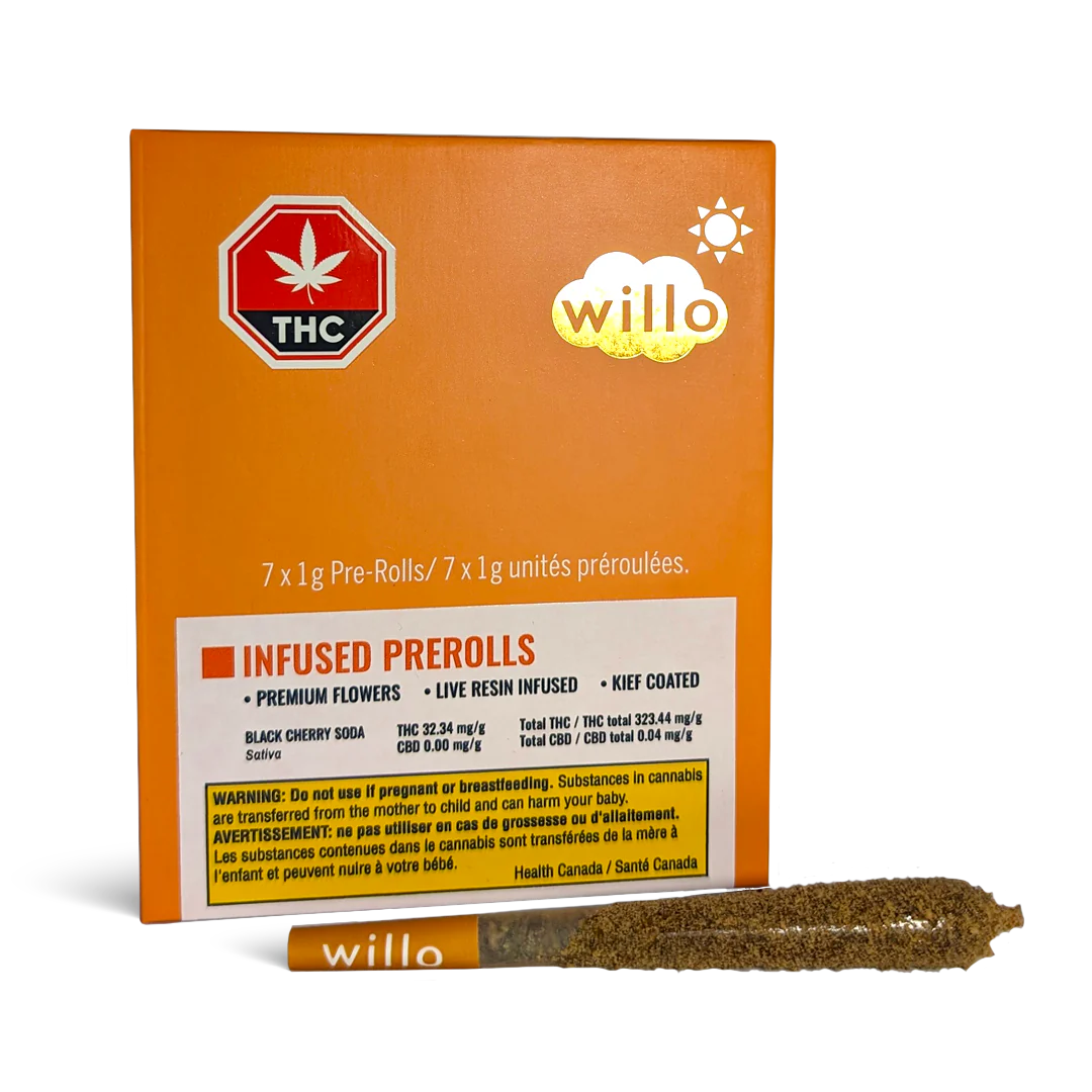 willo-infused-preroll-day_1200x.webp Willo Infused Pre-Rolls - Sativa (Day) - 7 Packs – Image 1