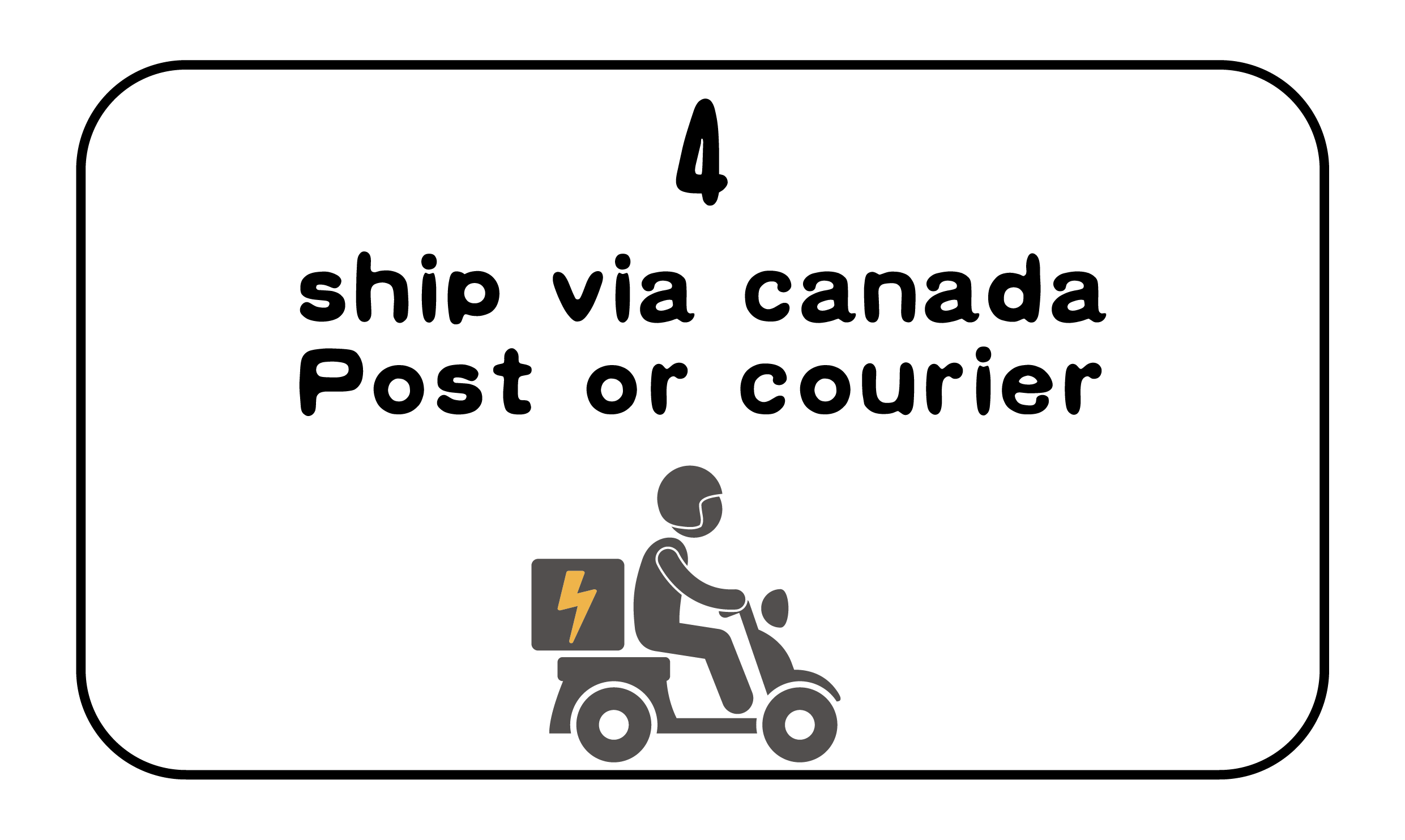 Ship via Canada Post or courier